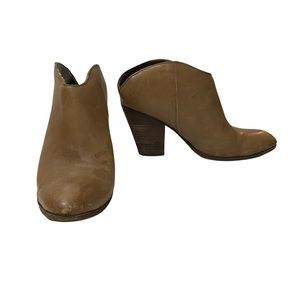 Dolce Vita Haken Tan Leather Open Back Bootie